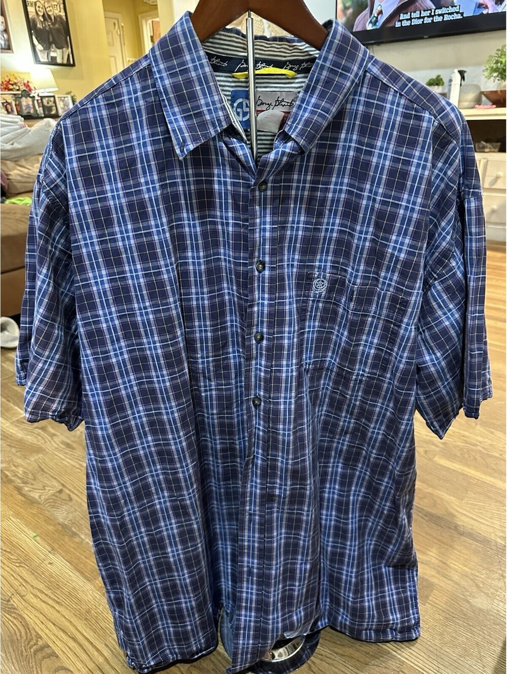 George Strait Wrangler Plaid Western Shirt Mens 2XL 3XL Big Cowboy